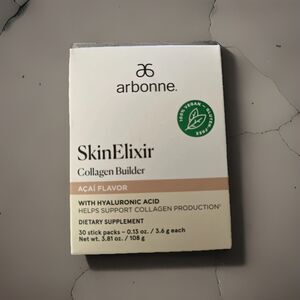 Arbonne Skin Elixir Collagen Builder Acai Flavor  30 Packs EXPIRE 3/27 - NEW